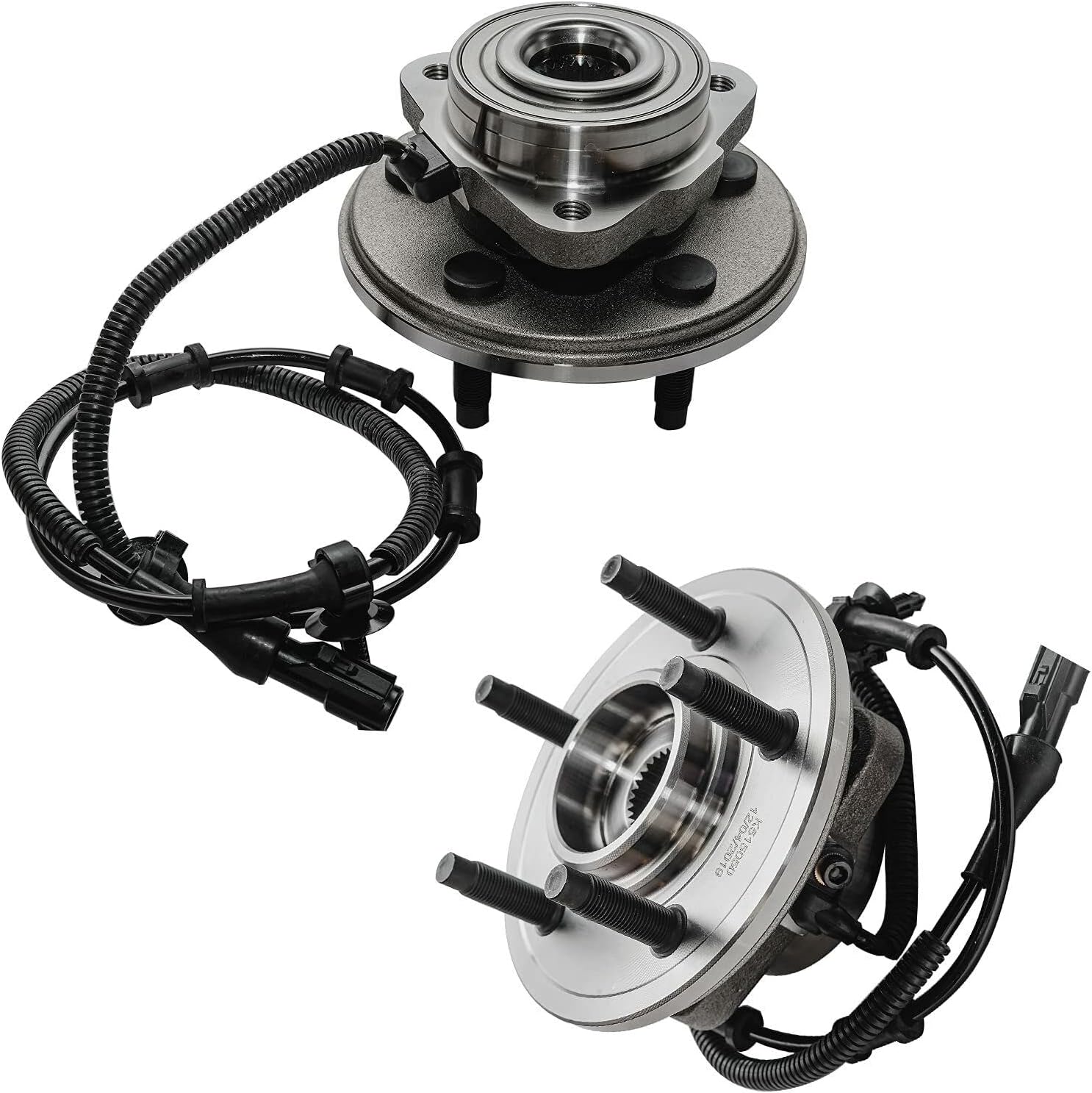 Detroit Axle - Wheel Bearing Hubs Brake Kit for 2002-2005 Ford Explorer Mercury Mountaineer, Drilled Slotted Brake Rotors Brake Pads Wheel Bearing Hubs Wheel Lug Nuts Front Rear 2003 2004 Replacement