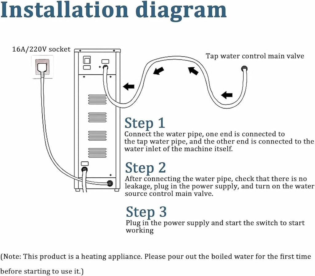 Commercial Drinking Hot Water Boiler, 60L/H Desktop Stainless Steel Hot Water Dispenser With 20L Liner, Auto Temperature Control, for Cafe, Bar, Tea Shop, Canteen, Airport