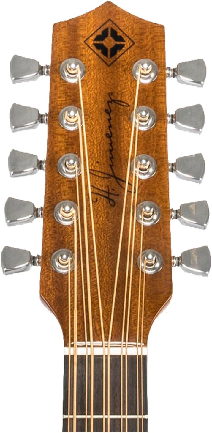 H. Jimenez LBQ1EBF El Esta'ndar Acoustic-Electric Guitar, Bajo Quinto Black Stained Flame Maple, With Cutaway and Electronics