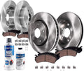 Detroit Axle - Brake Kit for 2012-2017 Toyota Prius V Disc Brake Rotors Ceramic Brakes Pads with Hardware 2013 2014 2015 2016 Replacement 10.83' inch Front and 11.42' inch Rear