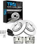 TRQ Front Brake Pad and Rotor Set Ceramic Vented Rotors Calipers Compatible with 2019 Mazda CX-5
