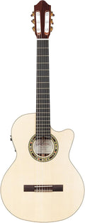 Kremona Fiesta F65CW-SB – Acoustic/Electric Nylon String Guitar – Handmade in Europe – Deluxe Hardshell Case Included