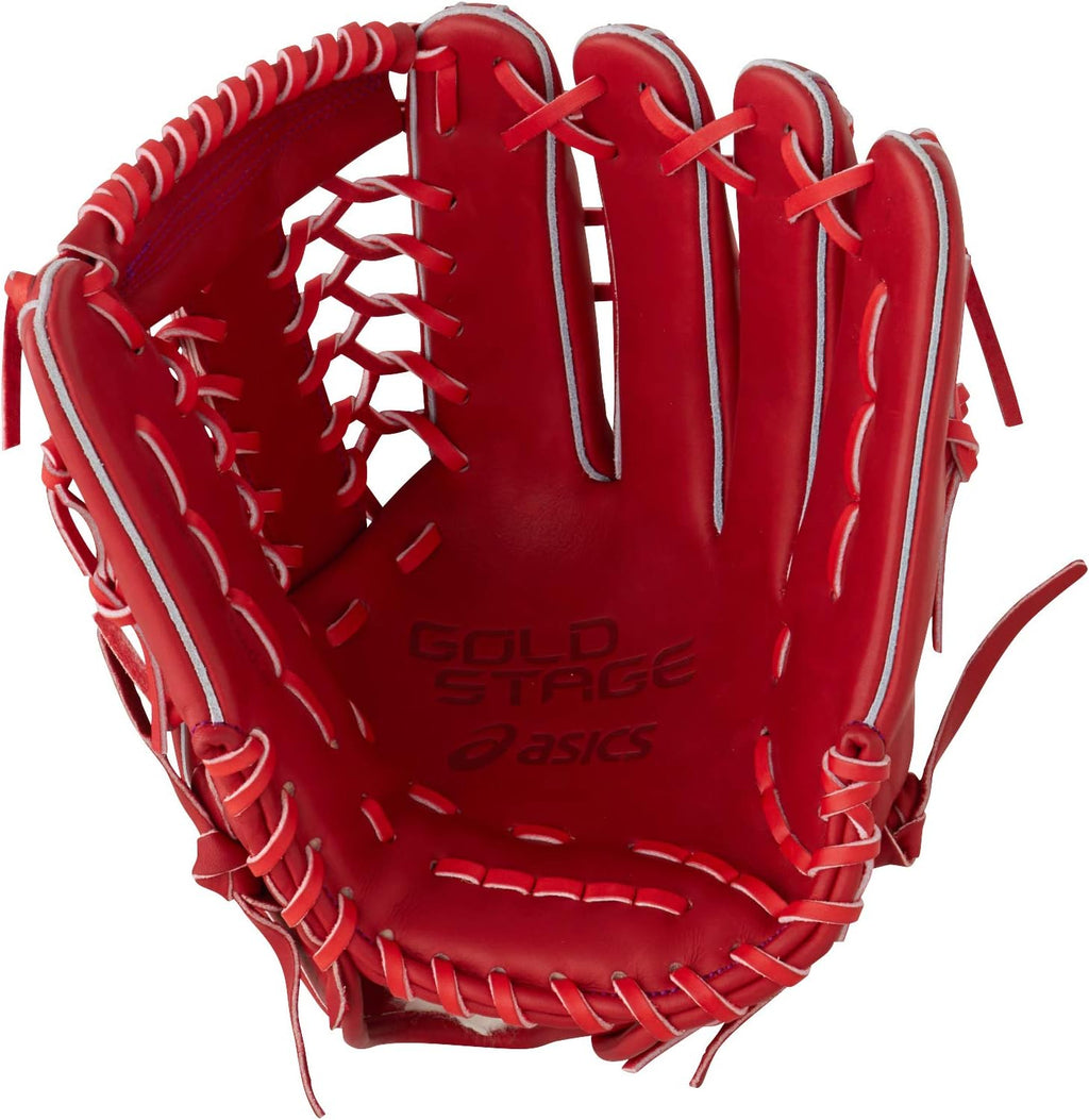 ASICS 3121A540 Gold Stage Baseball Hard Grub for Outfielders, LH (Right Throw), RH (for Left Throw), Size 12, Compatible with High School Baseball Rules, F Brown