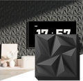Art3d 3D Wall Panels 100 Pack, 11.8' x 11.8' (97 Sq.ft) PVC Wall Panels - Glue Up Panels Wall Decor for Living Room, Bedroom, Office, Black
