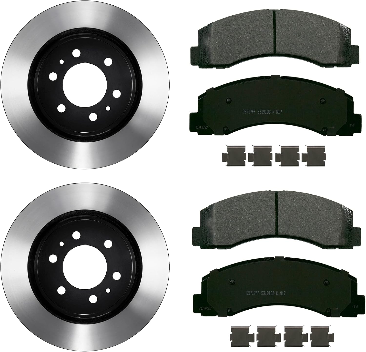 Wagner QS ZD2087VK Brake Pad & Rotor Kit with Hardware, Front