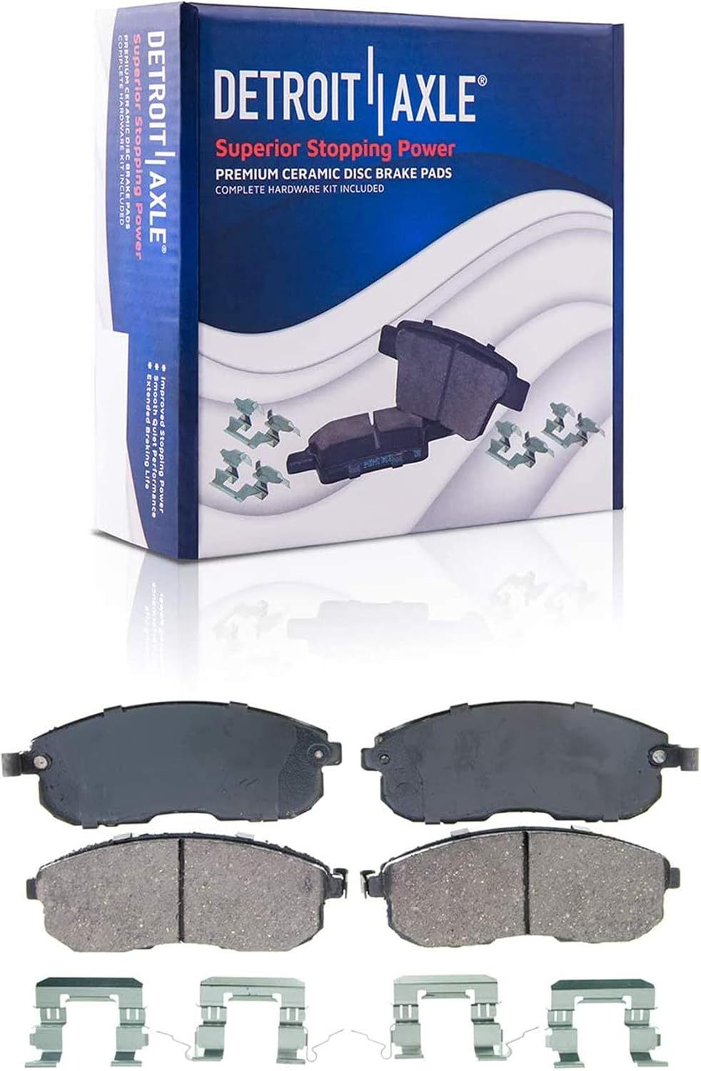 Detroit Axle - Front Brake Kit for 2007-2010 Nissan Altima 2008 2009, 11.65'' inch Drilled & Slotted Brake Rotors Ceramic Brake Pads Brake Calipers Replacement