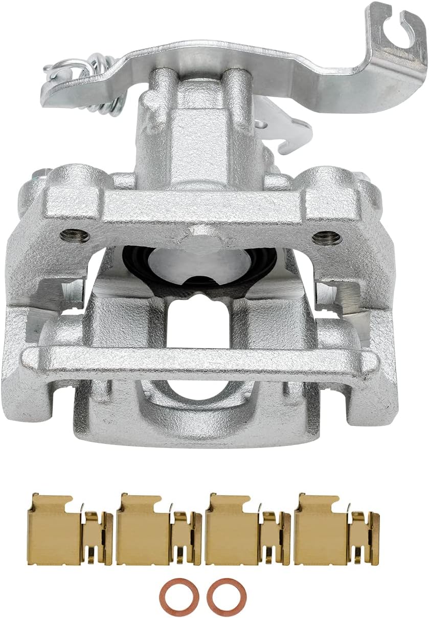 Detroit Axle - Rear Brake Kit for Ford Five Hundred Freestyle Taurus X Mercury Montego Sable, Drilled & Slotted Disc Brake Rotors Ceramic Brake Pads Brake Caliper Replacement