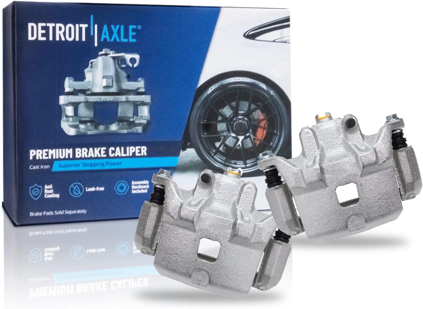 Detroit Axle - Brake Kit for 2002-2006 Nissan Altima Drilled Brake Rotors Ceramic Brakes Pads Brake Calipers 2003 2004 2005 Replacement [11.65 inch Front & 11.46 inch Rear Rotors]