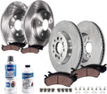 Detroit Axle - 10pc Brake Kit for 2017-2021 Honda Clarity Disc Brake Rotors Ceramic Brakes Pads with Hardware 2018 2019 2020 Replacement : 12.28' inch Front and 12.20' inch Rear