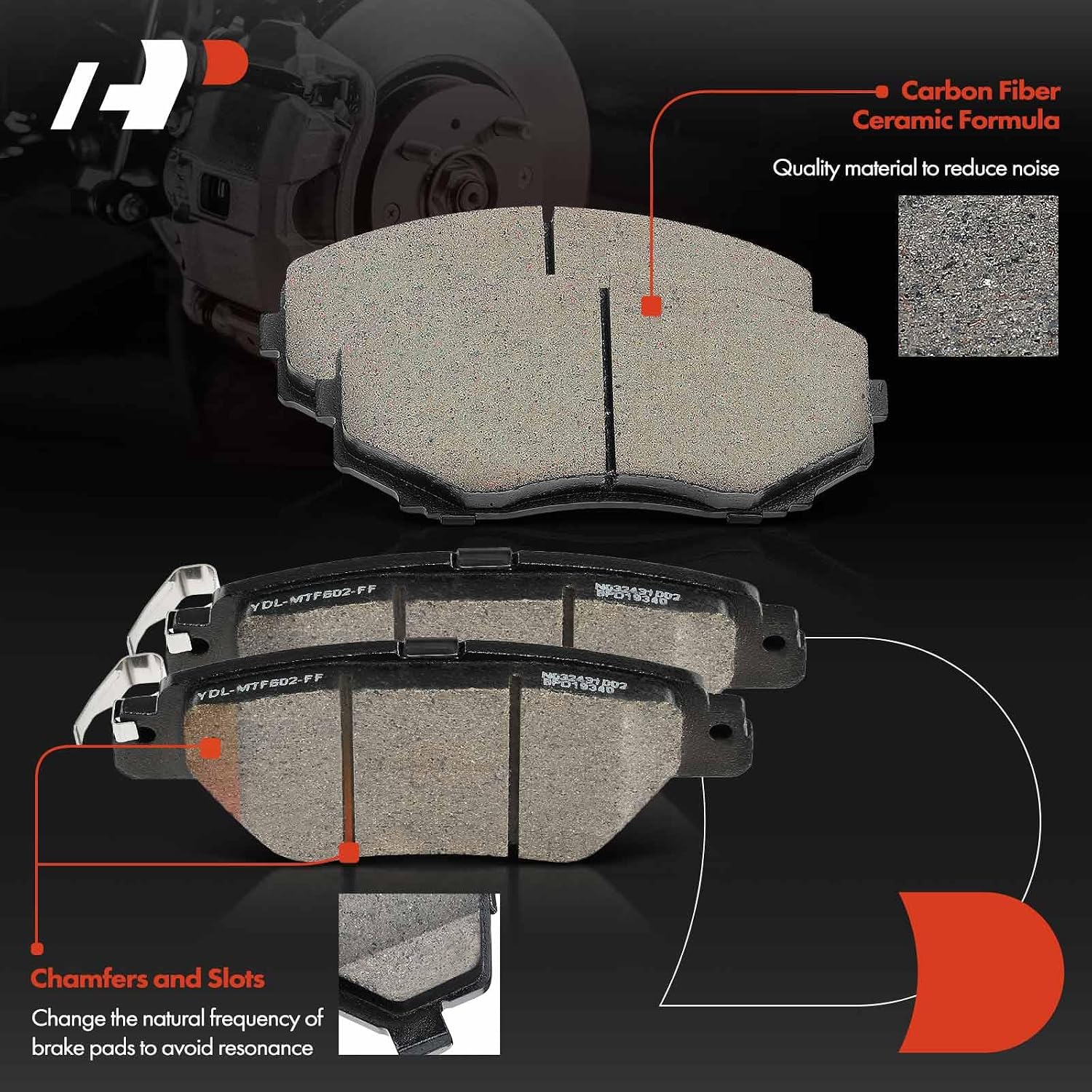 A-Premium Front Vented and Rear Solid Disc Brake Rotors + Ceramic Pads Kit Compatible with Select Mazda Models - CX9 2016-2021, 12-PC Set