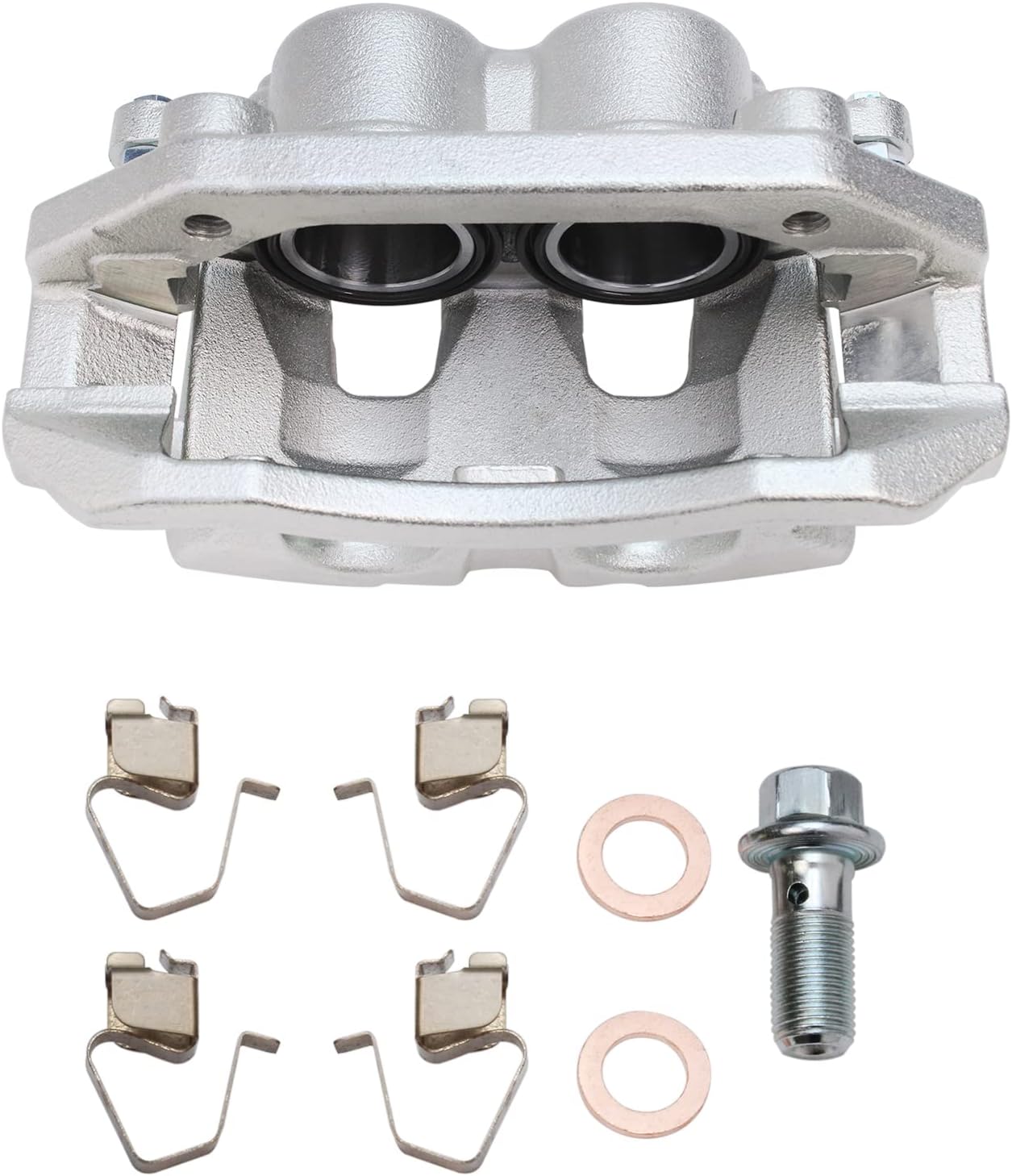 Detroit Axle - Front Brake Kit for 2005-2008 Dodge Dakota 2006-2009 Mitsubishi Raider Disc Brake Rotors Disc Brakes Caliper w/Bracket 2007 Replacement