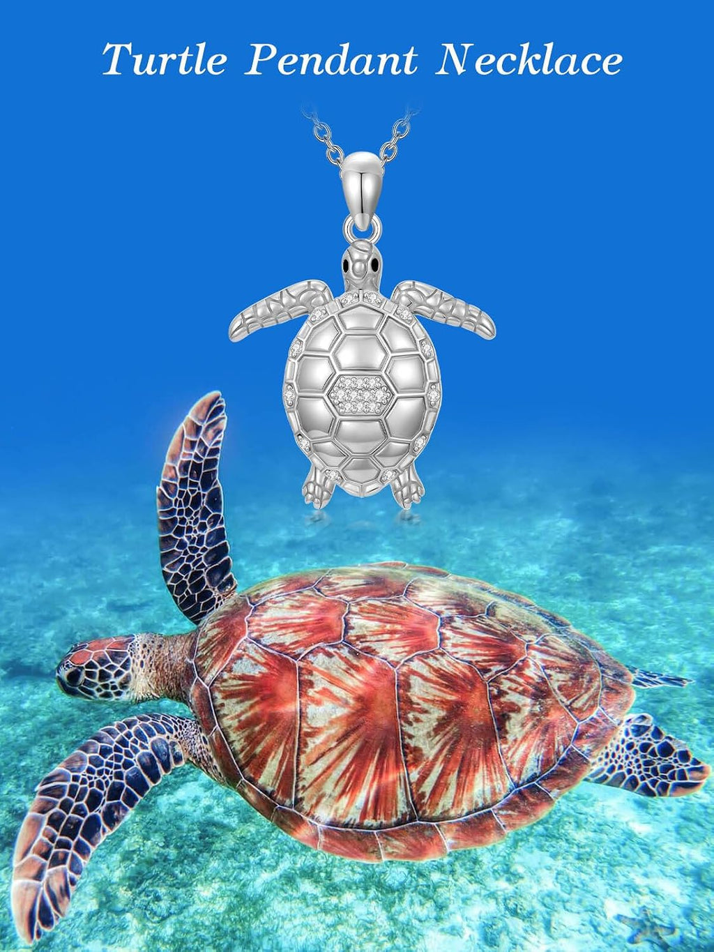 ZBA Natural Diamond Animal Necklaces for Women, 18k Gold Plated 925 Sterling Sliver Fine Jewelry Meaningful Gifts (Color F-G/Clarity I1-I2)