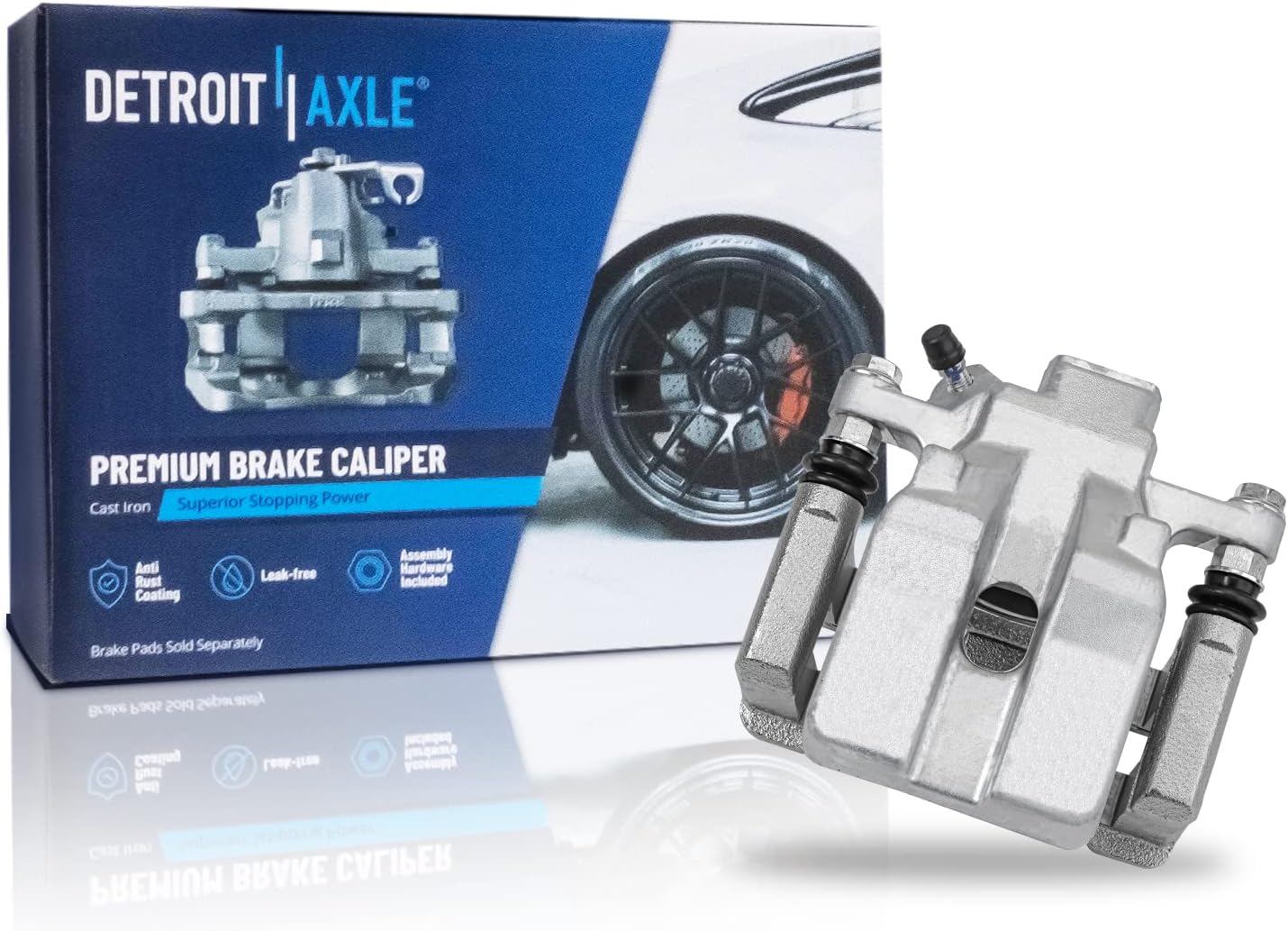 Detroit Axle - Rear Brake Kit for 2012-2017 Toyota Camry, 2013-2018 Avalon Lexus ES350 ES300h, Drilled & Slotted Brake Rotors Ceramic Brake Pads Brake Caliper Replacement