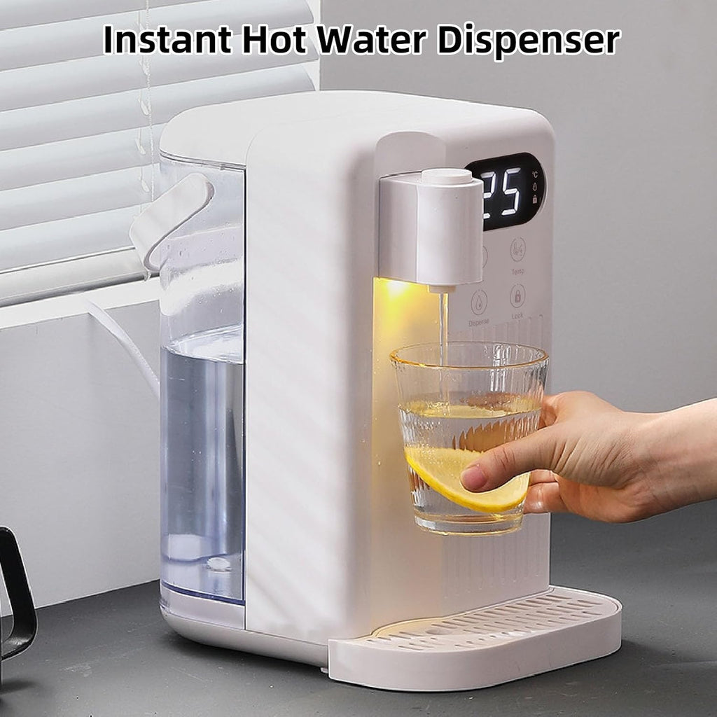 Water Boiler and Warmer, 3L Instant Hot Water Dispenser, 12 Adjustable Water Temperature Settings Countertop Water Boiler with Child Lock for Table Top (US)