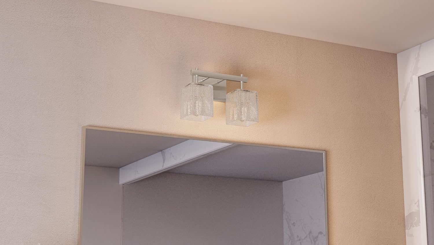 Quoizel Brenthouse Bath Vanity Light, 13.5 Inch 2-Light Bathroom Fixture, Brushed Nickel Modern Industrial Light, 100W Max, for Bathroom, Bedroom or Kitchen