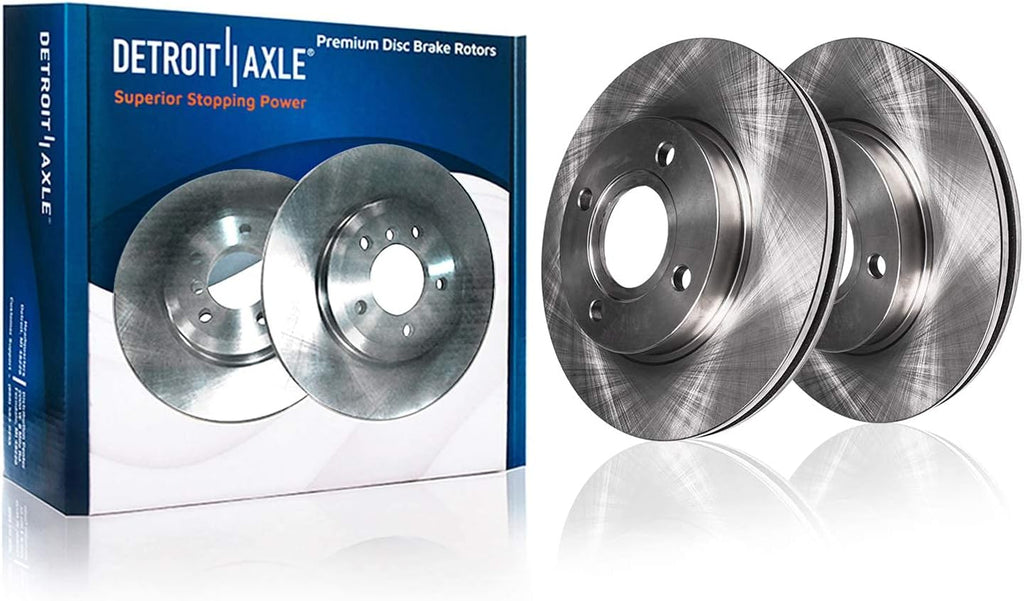 Detroit Axle - Brake Kit for 2009-2015 Mini Cooper, Disc Brake Rotors Ceramic Brakes Pads with Hardware 2010 2011 2012 2013 2014 Replacement : 11.57' inch Front and 10.20' inch Rear Rotor