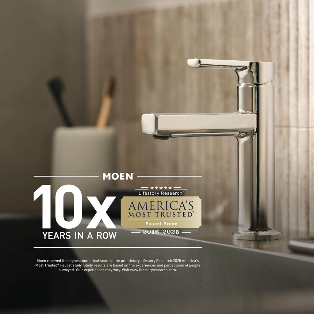 Moen T6708BL Genta LX Two-Handle Widespread Modern Bathroom Faucet, Valve Required, Matte Black