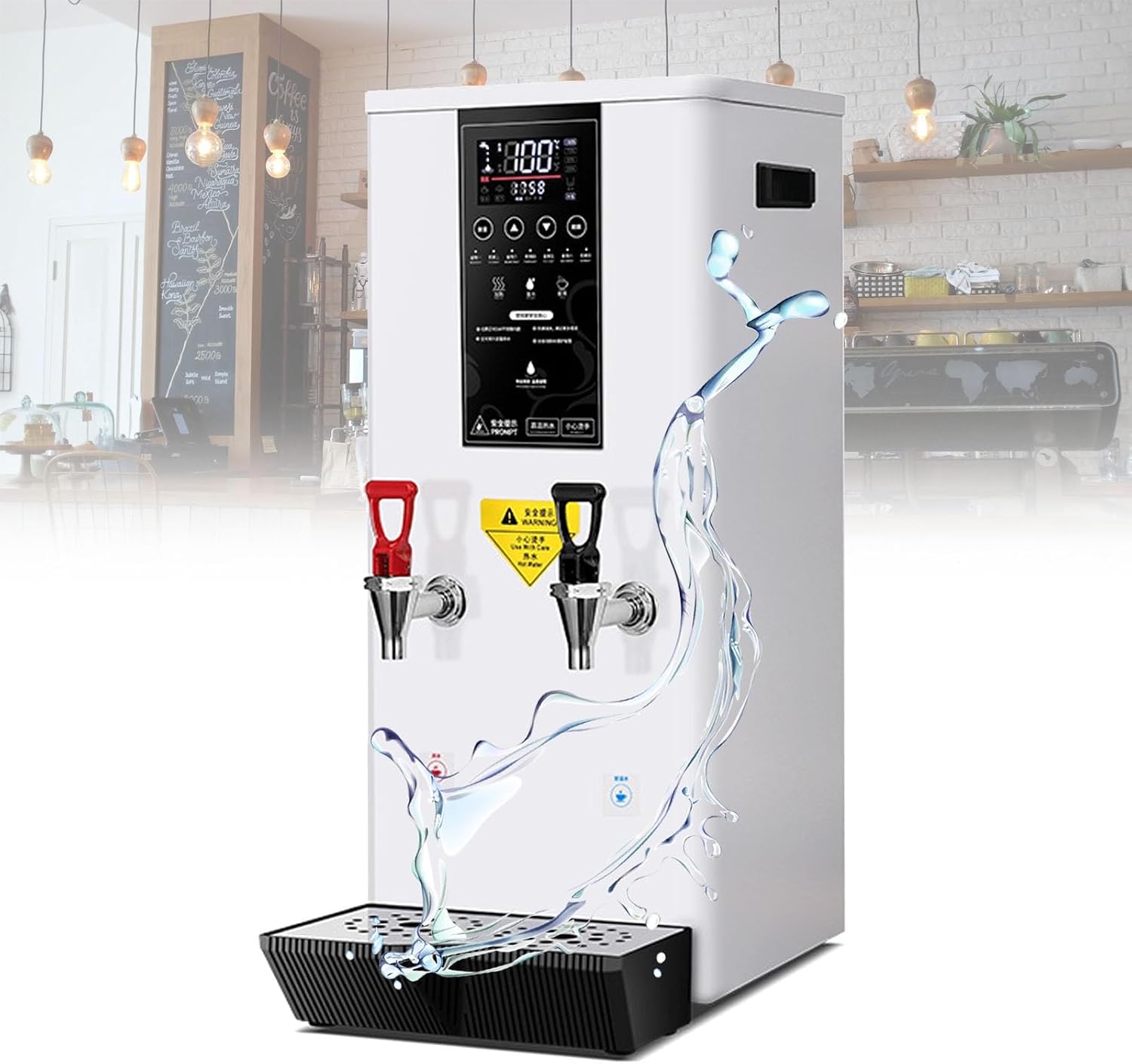 Commercial Hot Water Dispenser,Electric Water Boiler Heater 45 Liters Power Per Hour,Hot Water Machine with Built-in Filter (White 110V)