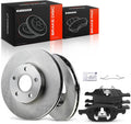 A-Premium 10.94 inch (278mm) Front Vented Disc Brake Rotors + Ceramic Pads Kit Compatible with Select Volvo and Ford Models - Focus 2012-2018, C30 2012-2013, S40 2004-2011, 6-PC Set