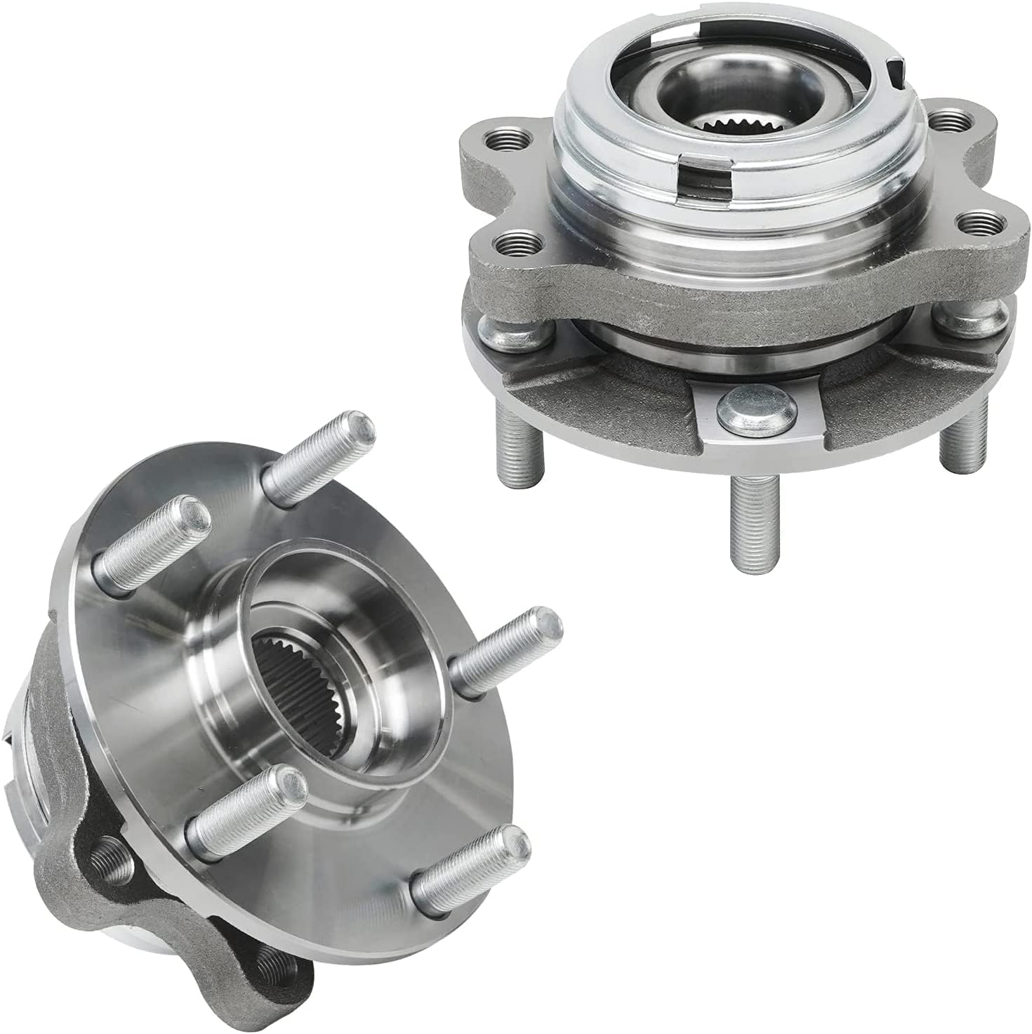 Detroit Axle - Wheel Bearing Hubs Brake Kit for 2007-2013 Nissan Altima, Brake Rotors Ceramic Brake Pads Wheel Bearing Hubs Wheel Lug Nuts Front Rear 2008 2009 2010 2011 2012 Replacement