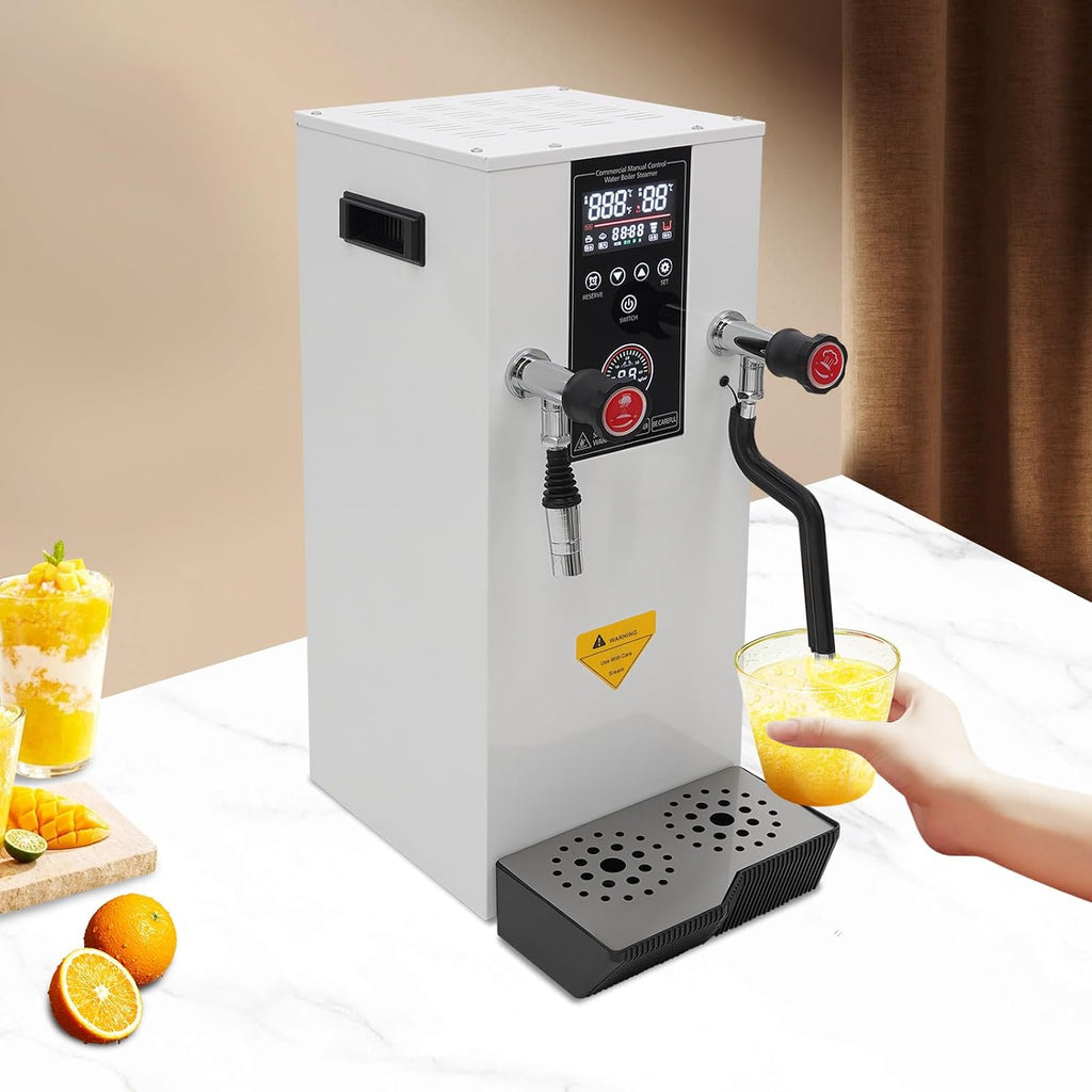 Commercial Hot Water Dispenser, 12L Water Boiler Electric Countertop Hot Water Machine with 12H Timer, Embedded Handle, Cup Temperature Probe, 1500W Fast Heating for Coffee Tea Restaurant Office