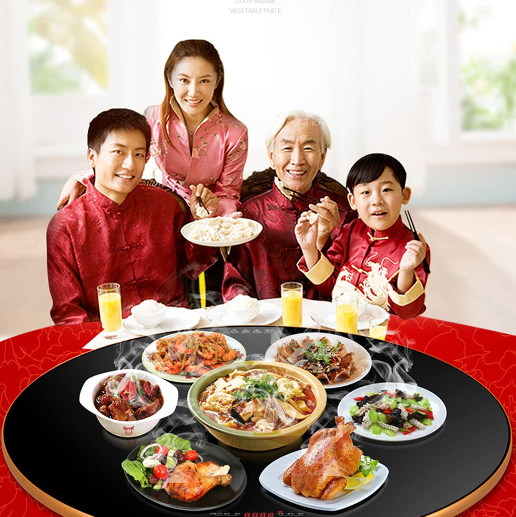 Plate Warmer 24' Electric Warming Tray Multifunctional Hotplates with AdjusTemperature and Touch,Tempered Glass Surface for Buffets Party Parties,Dinners
