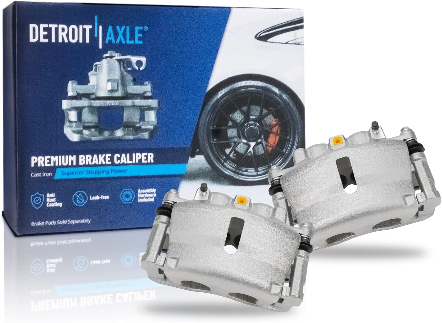 Detroit Axle - Front Brake Kit for Chevrolet Traverse GMC Acadia Buick Enclave Saturn Outlook Drilled & Slotted Disc Brake Rotors Ceramic Brakes Pads Replacement Brake Calipers: 12.8' inch Rotor