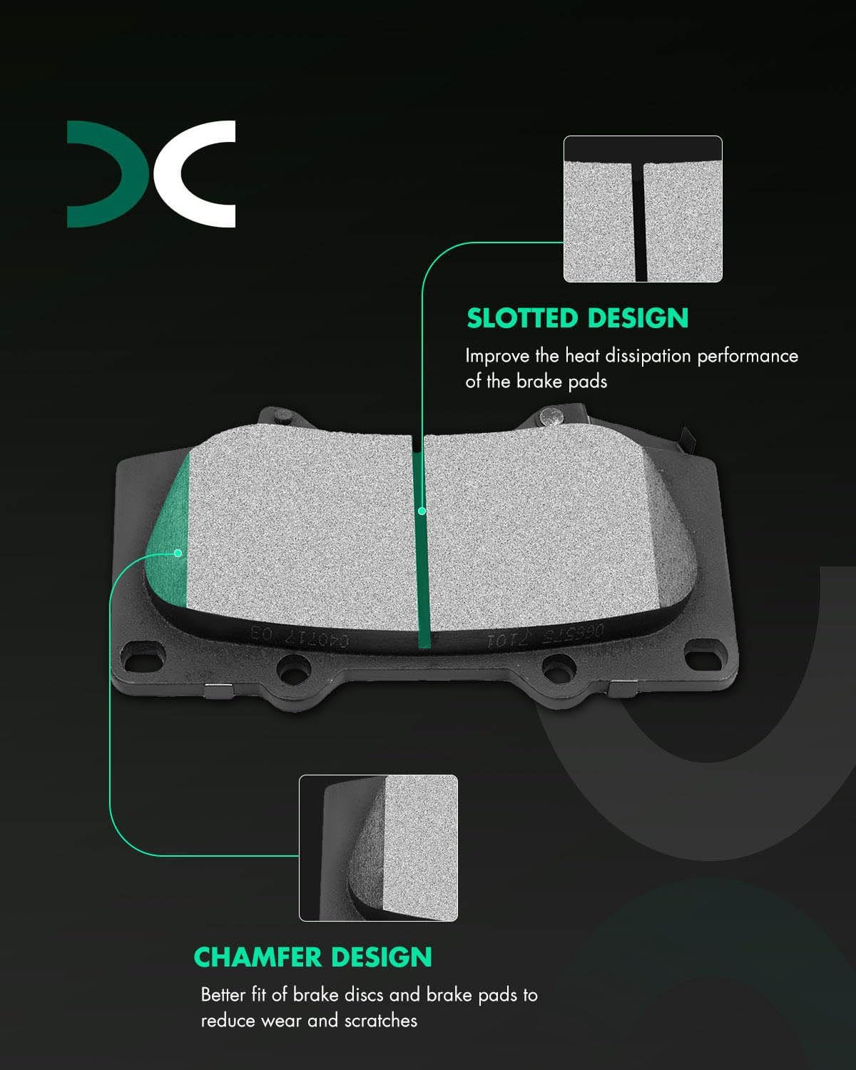 SCITOO - Brake Kits For Toyota For 4Runner 2003-2009,For Toyota For FJ Cruiser 2007-2014,For Tacoma 2005-2021 Front Drilled Slotted Brake Rotors and Ceramic Brakes Pads Replacement: 31327;D976-7877