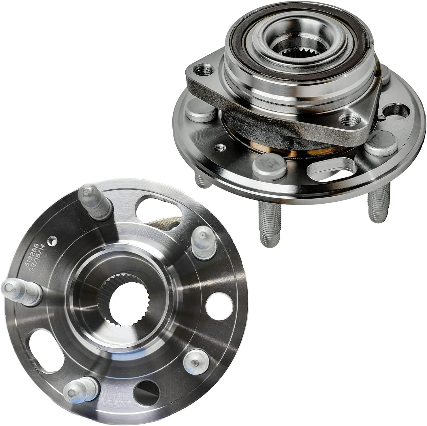 Detroit Axle - Front Wheel Bearing Hubs Brake Kit for Chevrolet Malibu Impala Equinox Buick LaCrosse Regal GMC Terrain, Brake Rotors Brake Pads Wheel Bearing Hubs Replacement : 12.64 inch Front Rotors