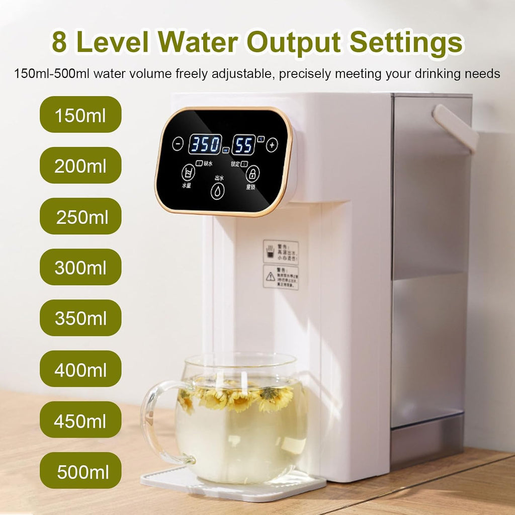Instant Hot Water Dispenser Desktop Water Boiler with 3L Water Tank, Fast Heating Function Electric Kettles with 12 Gear Temperatures and 8 Water Output Settings