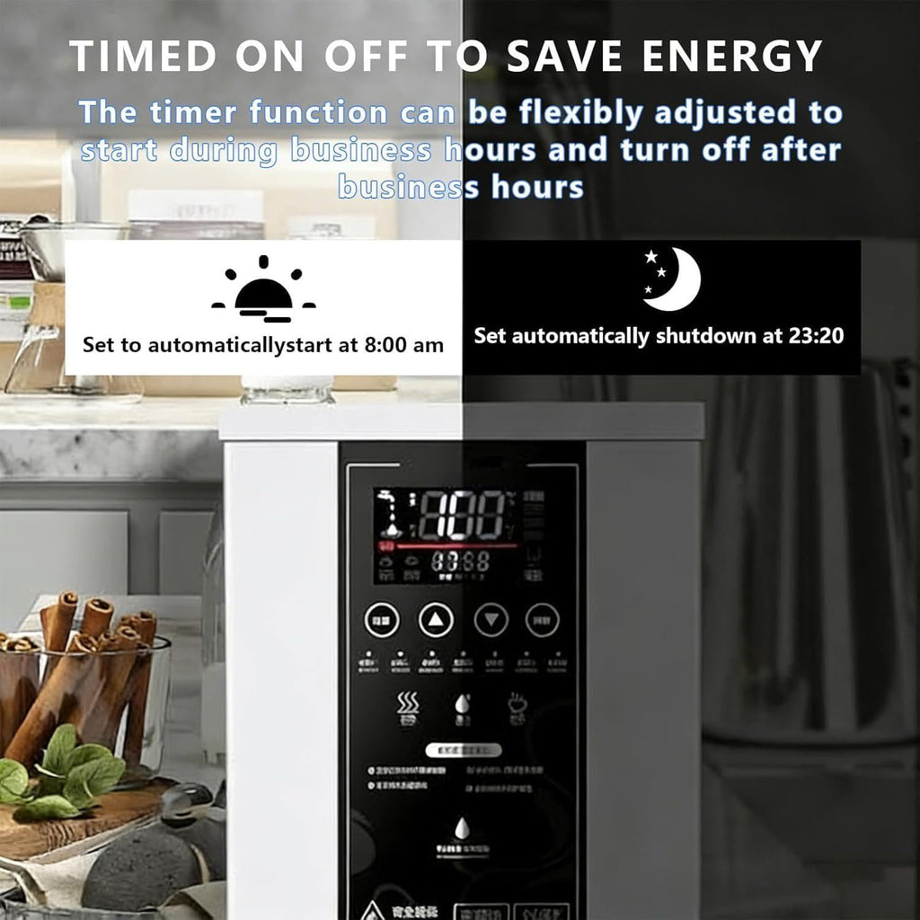 Energy-Saving Wall-Mounted Instant Hot Water Dispenser Automatic Boiler with Precise Temperature Control 104°F-212°F,Large Capacity for Offices,Canteens,Cafes White-60L