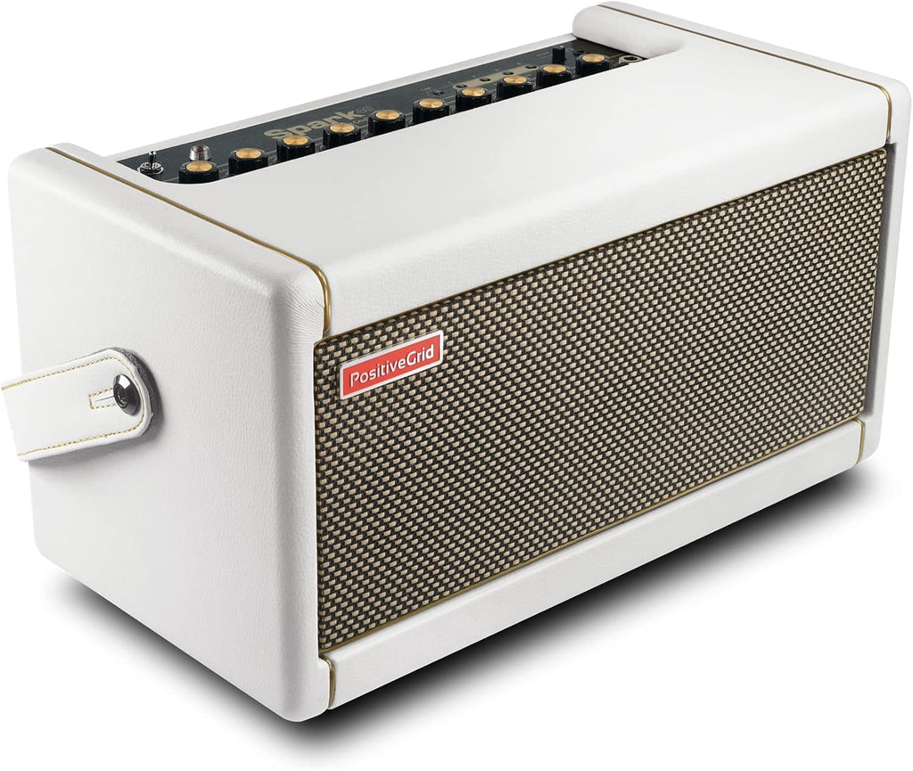 Positive Grid Spark Pearl Guitar Amplifier Electric, Bass and Acoustic Guitar 40-Watt Combo Practice Amp with Spark Mobile App (Pearl)