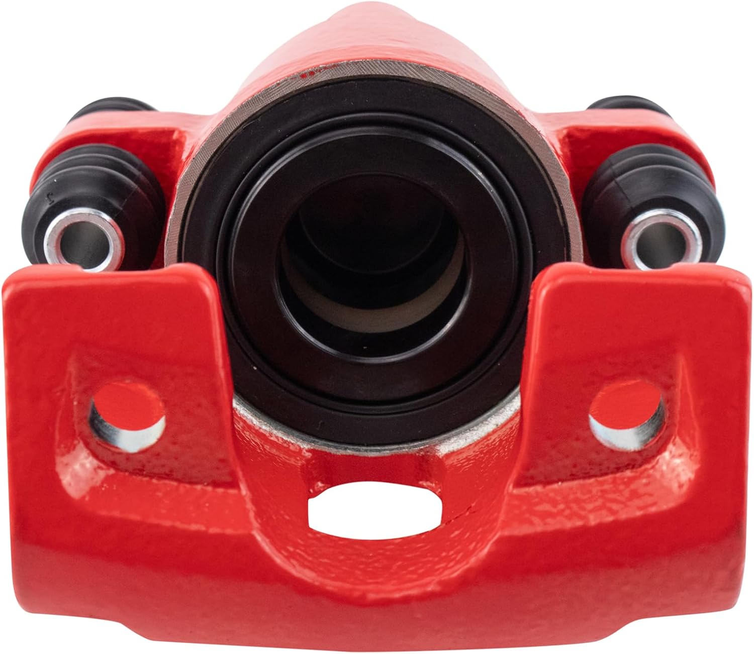 TRQ Performance Rear Brake Pad and Rotor Set Ceramic Coated Drilled Slotted Vented Rotors Calipers Red Compatible with 2004-2011 Ford F-150 2006-2008 Lincoln Mark LT