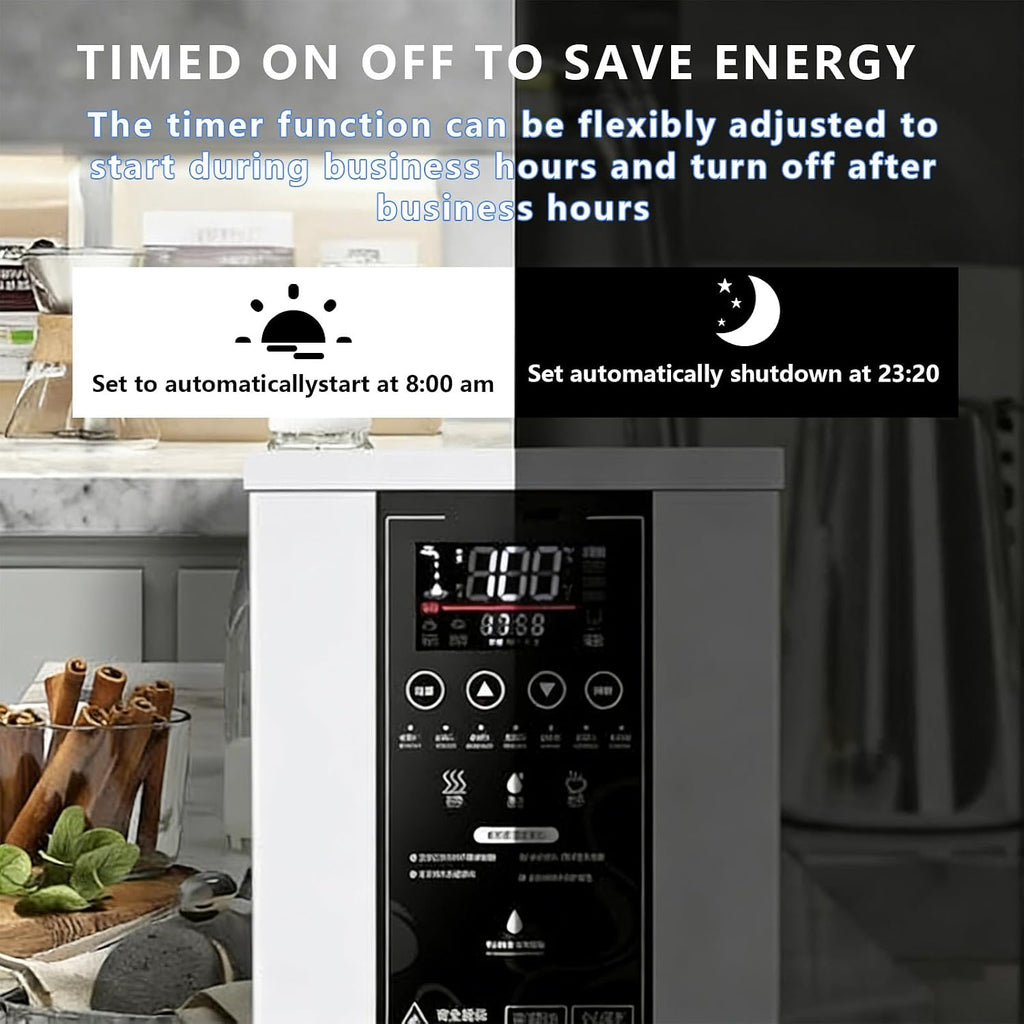 Commercial Hot Water Dispense Boiler, 45L/H,Electric Countertop Heating Boiler,Adjustable Temperature 40-100°C,for Tea,Dessert Shop,Hotel (White) A
