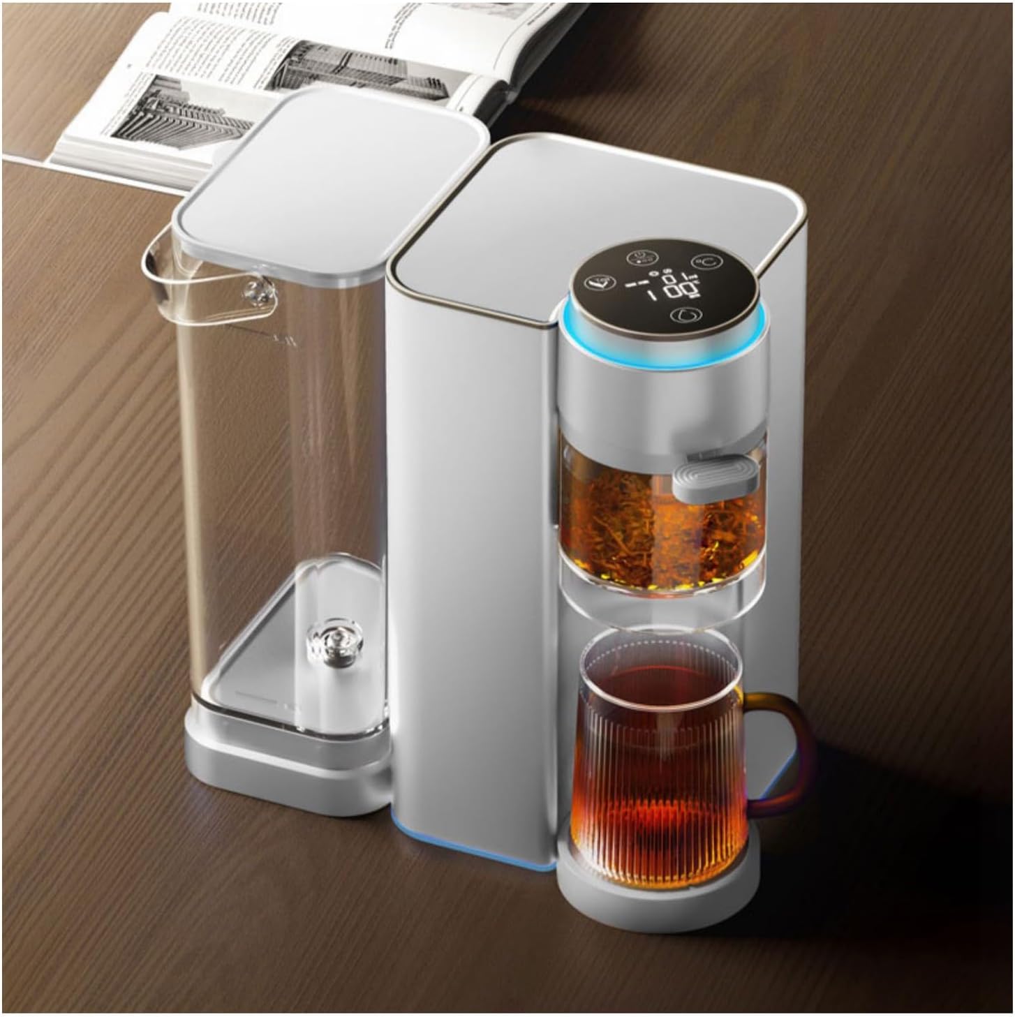 instant hot water dispenser Fully automatic household tea/coffee all-in-one smart hot water kettle capacity 2L(Color:a,Size:220V)