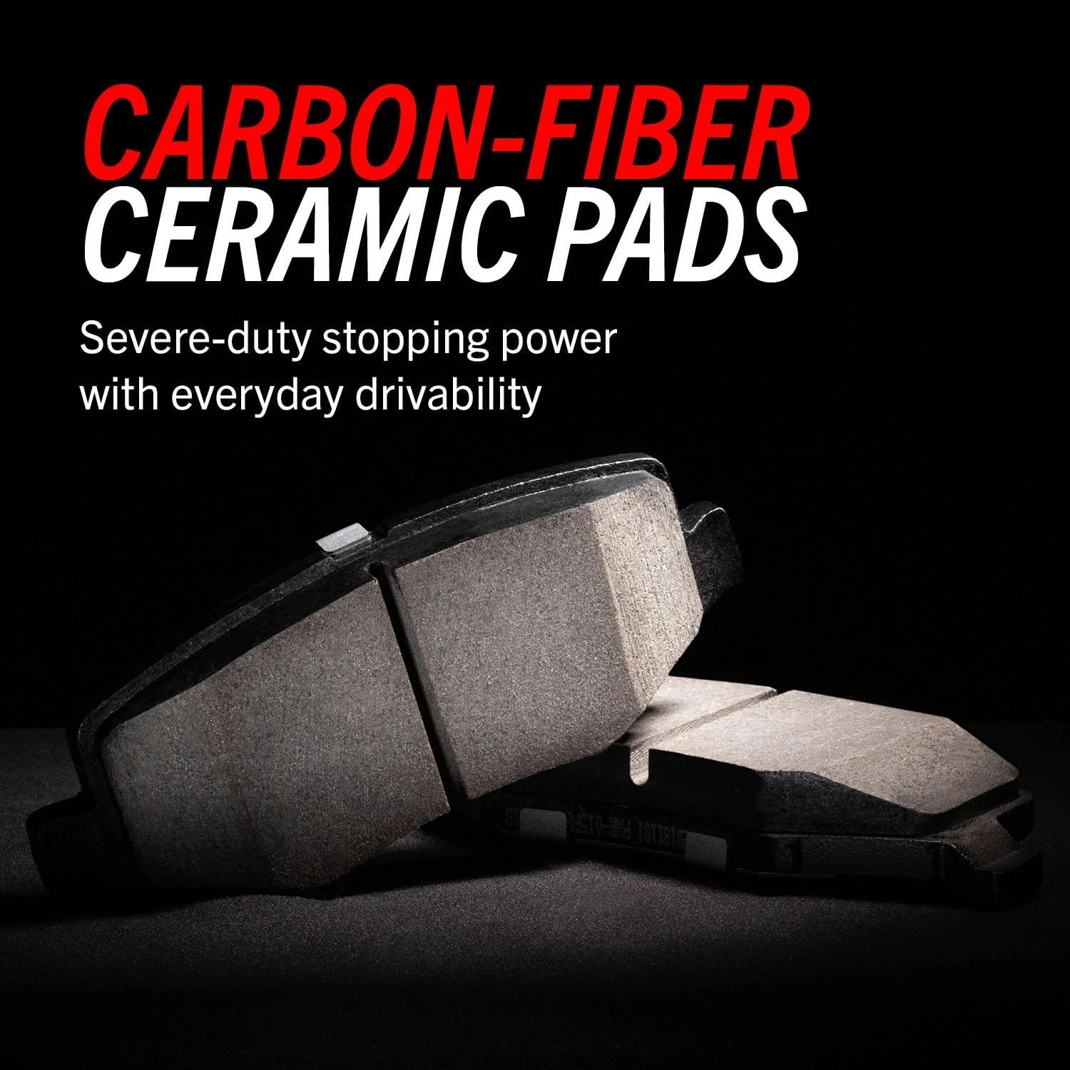 PowerStop Front and Rear Brake Kit for Ford F-150 2000-03 | Ford F-150 Heritage 2004 - Drilled and Slotted Disc Rotors with Carbon-Fiber Ceramic Brake Pads Replacement, K1868