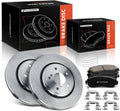 A-Premium 12.60 inch (320 mm) Front Vented Disc Brake Rotors + Ceramic Pads Kit Compatible with Select Honda Models - Odyssey 2015-2017, Passport 2019-2021, 6-PC Set