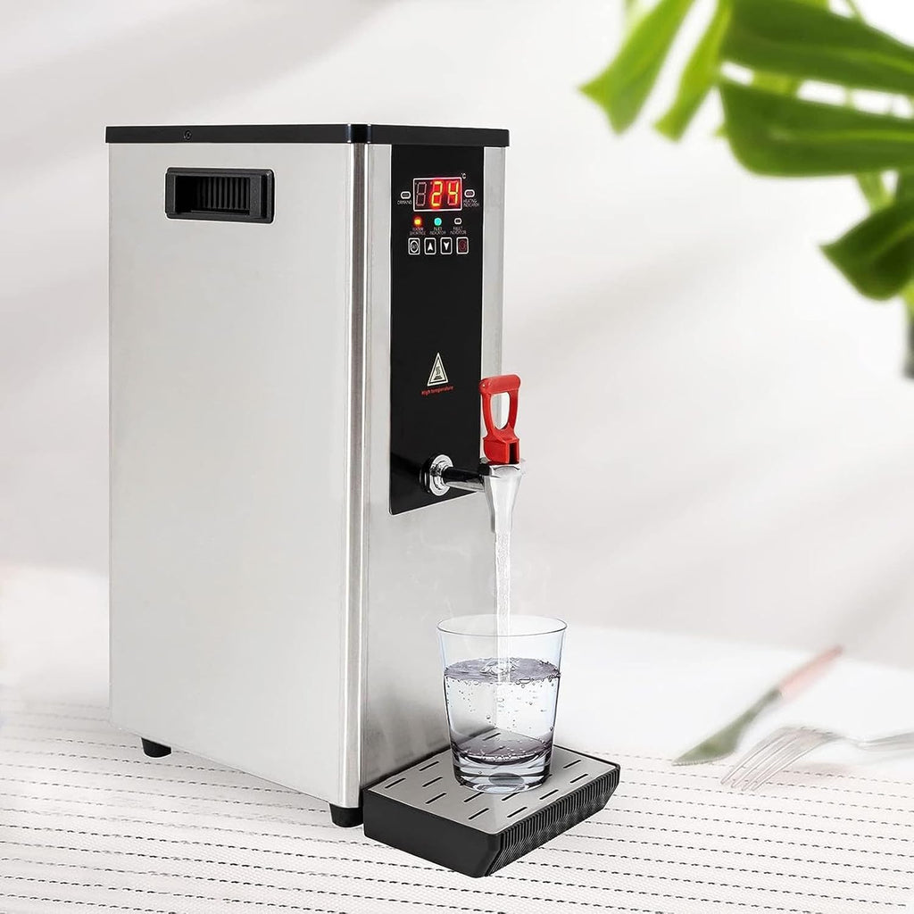 2400W Electric Hot Water Dispenser, 10L Automatic Boiling Water Machine with Faucet & LCD, Great for Office, Home Use, Commercial Water Boiler