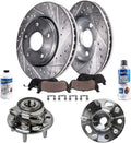 Detroit Axle - Front Wheel Bearing Hubs Brake Kit for Chevrolet Malibu Impala Equinox Buick LaCrosse Regal GMC Terrain, Brake Rotors Brake Pads Wheel Bearing Hubs Replacement : 12.64 inch Front Rotors