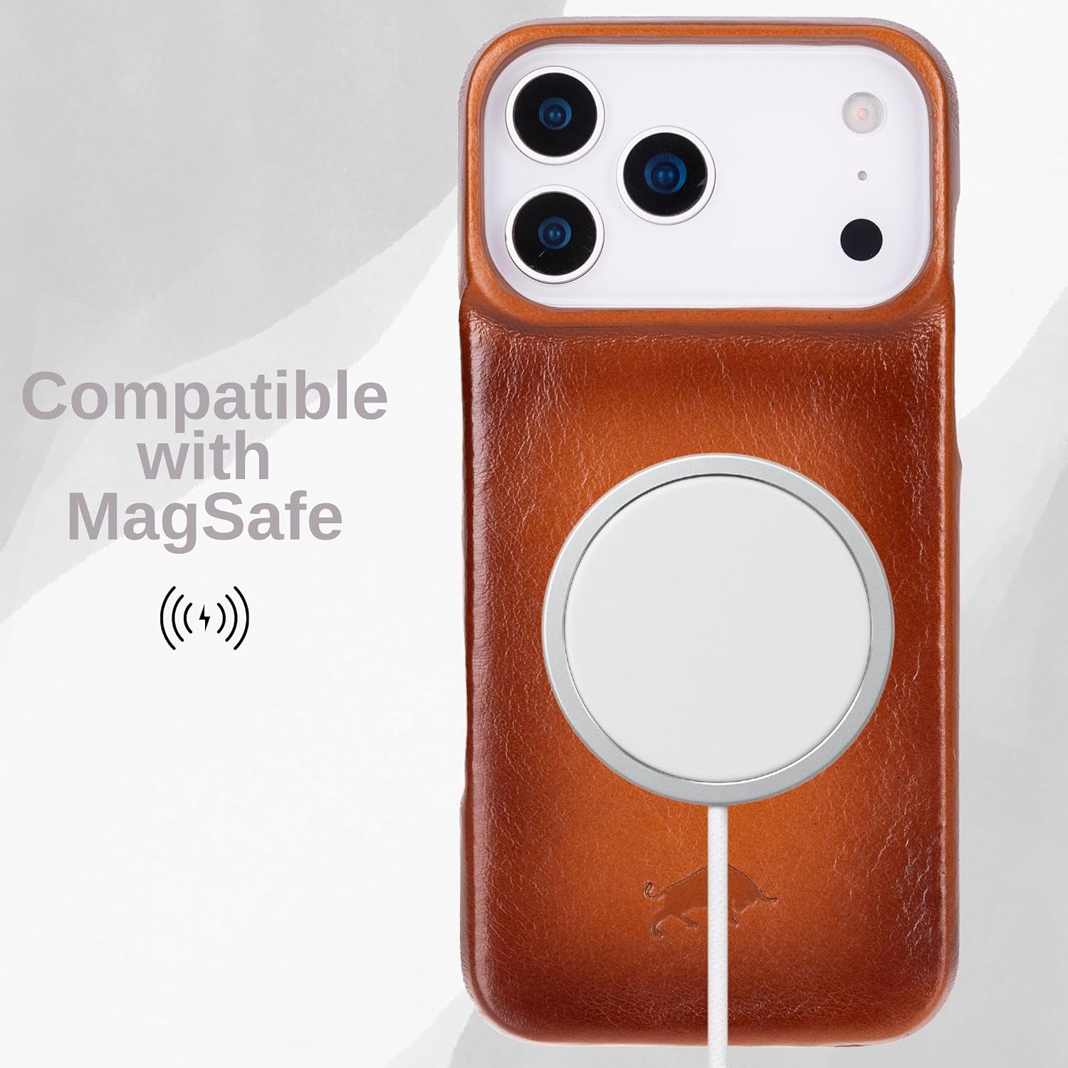 VENOULT Leather Wallet Case for iPhone 17 Pro Max, Full Grain Genuine Leather, Magnetic Detachable, 4 Card Holder, Buesiness Style, Compatible with MagSafe, RFID, Handmade (Chestnut Brown)