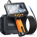 Teslong Inspection Camera, Dual Lens Borescope Camera with Light, NTS300 5' IPS Industrial Endoscope, 1080P Waterproof Flexible Mechanic Fiber Optic Snake Scope Cam for Wall Automotive Engine (16.5FT)
