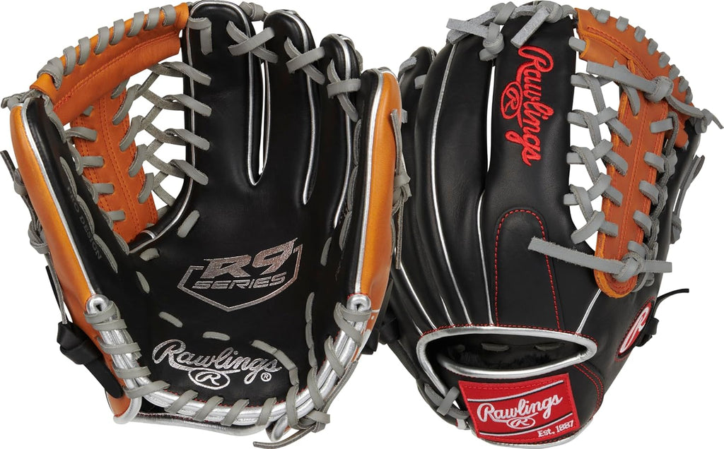 Rawlings | R9 CONTOUR Baseball Glove | 11.5' | Modified Trap-Eze Web | Right Hand Throw