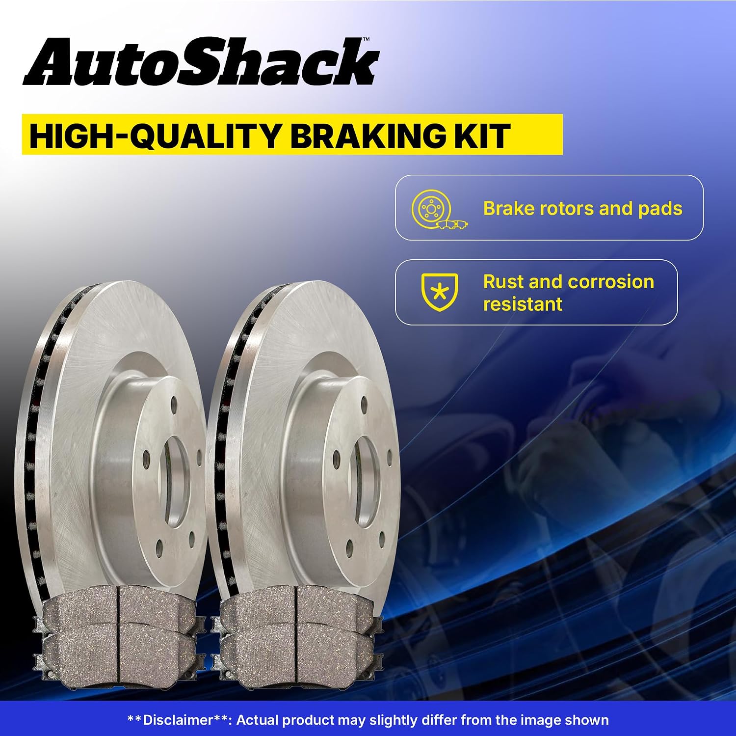AutoShack Front & Rear Brake Rotors & Premium Pads for Subaru, Impreza 2012-2016, AWD H4 2.0L