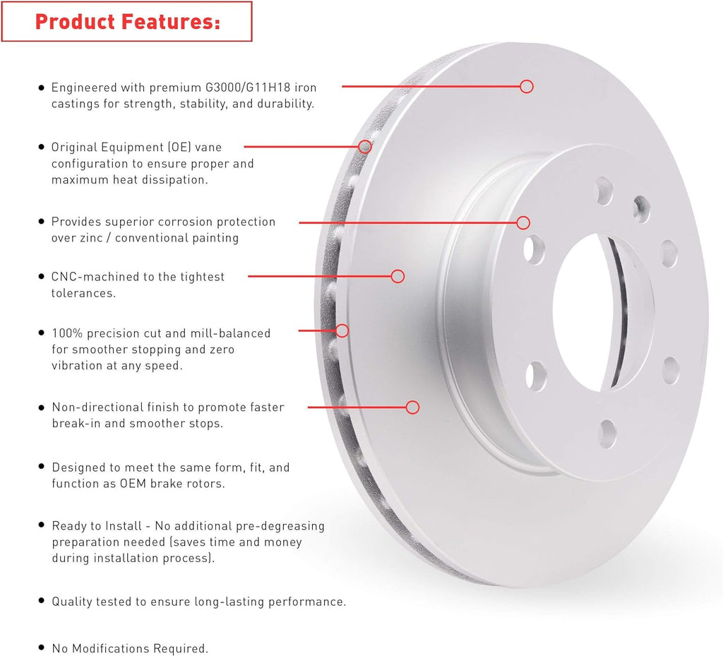 Dynamic Friction Company Front Brake Kit Fits 2005-2025 Nissan Frontier; 2005-2012 Nissan Pathfinder; 2005-2015 Nissan Xterra| 4000 HybriDynamic Pads, Blank Rotors| Hardware| 11.7' Front