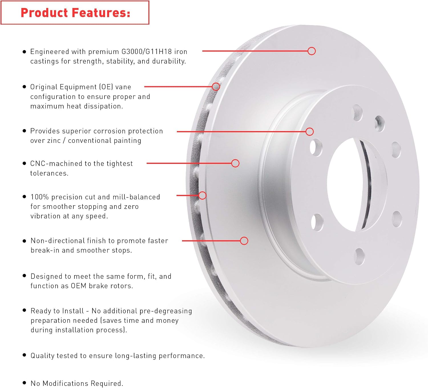 Dynamic Friction Company Rear Brake Kit Fits 2014-2020 Ford Fusion; 2017-2019 Ford Escape; 2013-2016 Lincoln MKZ; 2015-2019 Lincoln MKC| 4000 HybriDynamic Pads, Blank Rotors| Hardware| 12.4' Rear