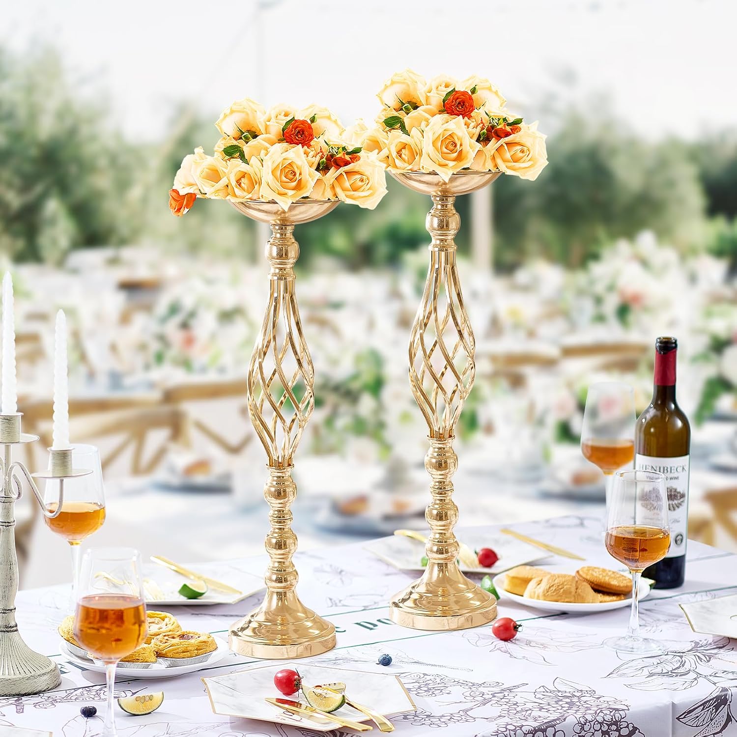 VEVOR Metal Wedding Centerpiece Gold,Candlestick,20PCS 58cm/22.83'
