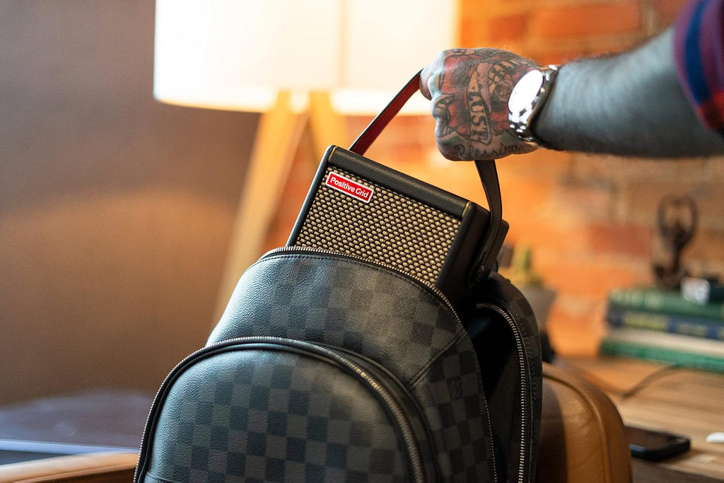 Positive Grid Spark MINI 10W Small Smart Guitar Amp & Bluetooth Speaker | Portable Sound for Guitar Playing at Home or On the Go | Black