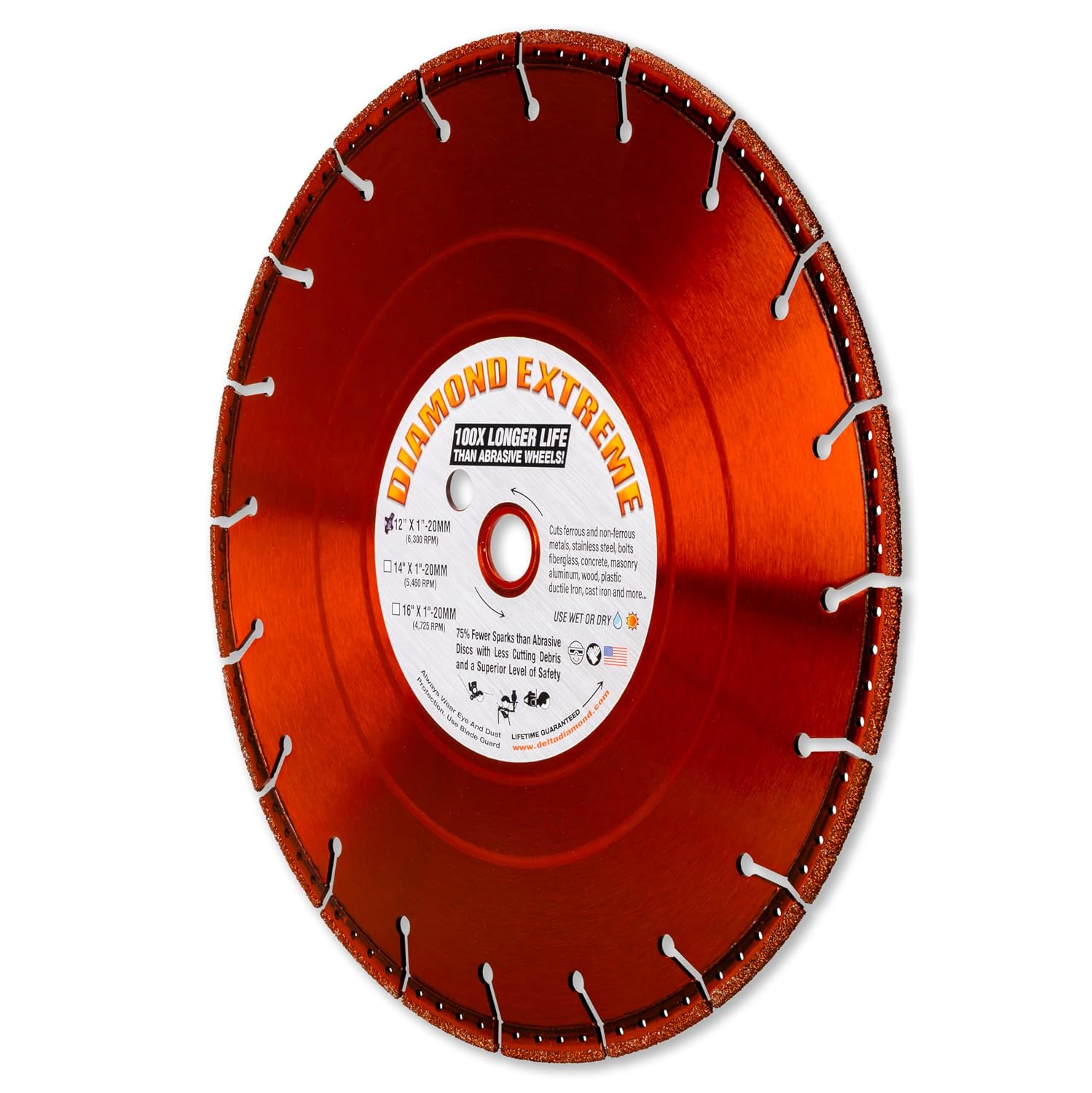 Diamond Extreme Metal Cut Off Wheel 12 Inch, Heavy-Duty All Purpose Metal Cutting Diamond Blade for Rebar, Steel, Iron & More