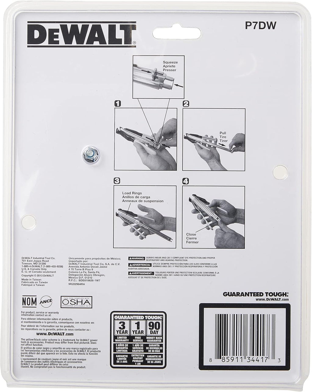 DEWALT Hog Ring Pliers Kit,Includes Pliers and 1000 Ring Pack (P7DW),(Pack of 10)