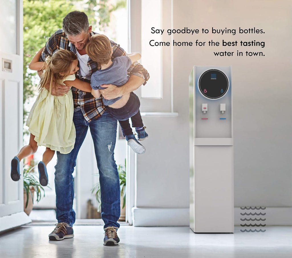 Bottleless Water Cooler Hot and Cold Water Dispenser for Offices & Homes (White)